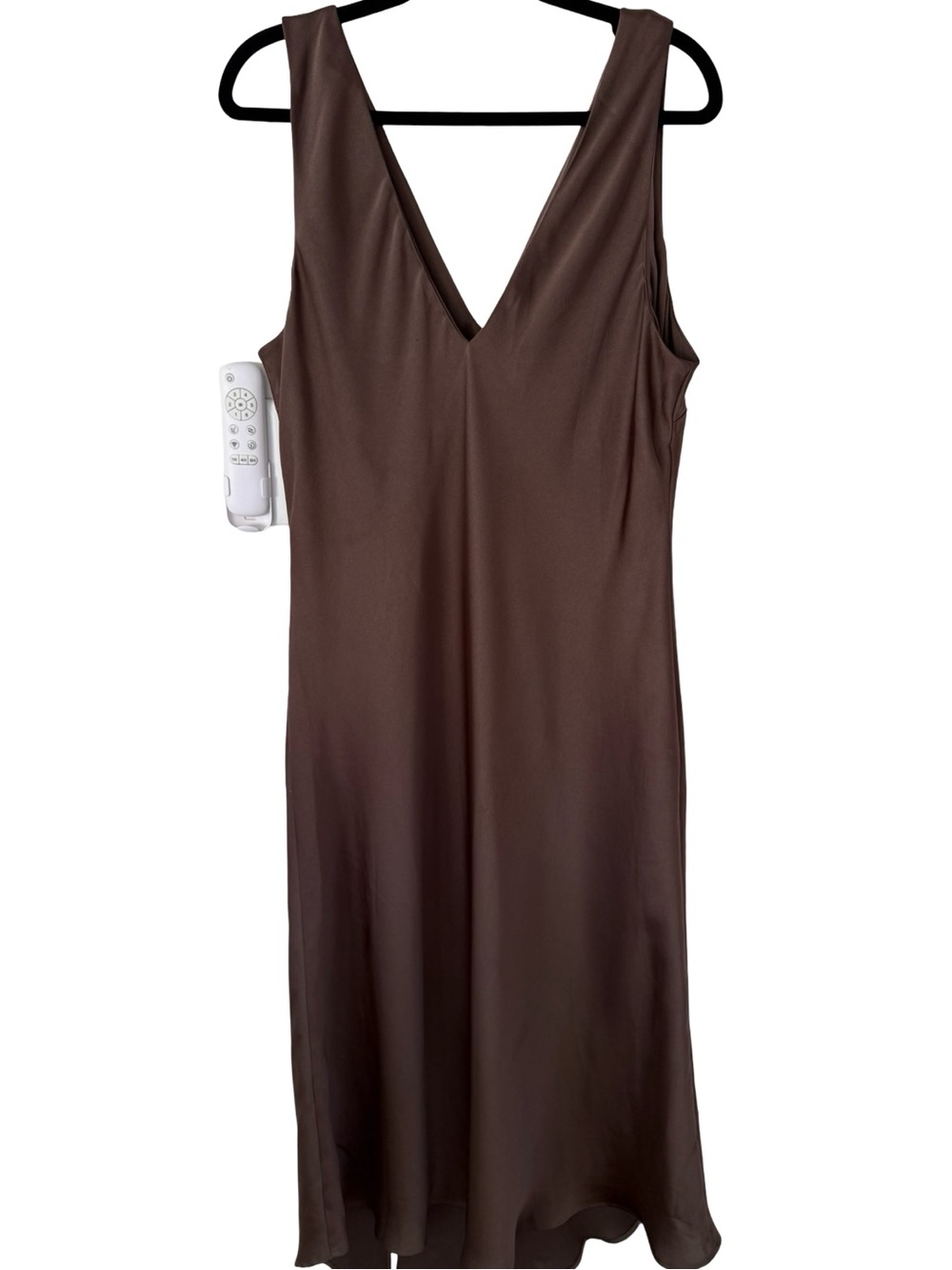 Express Brown Deep V Maxi Dress